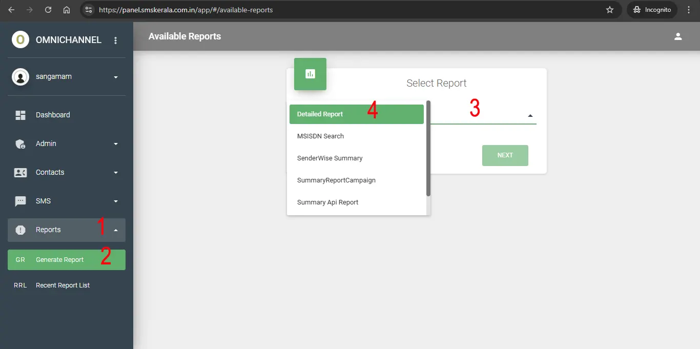 Bulk SMS Report Help/Guide-1
